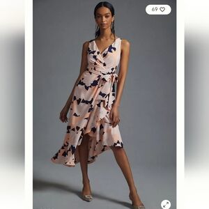 Anthropologie Hutch Asymmetrical Wrap Dress Size L